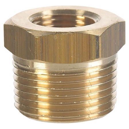 Homeplus+ ATC 3/8 in. MPT X 1/4 in. D FPT Brass Hex Bushing 6JC125110701016